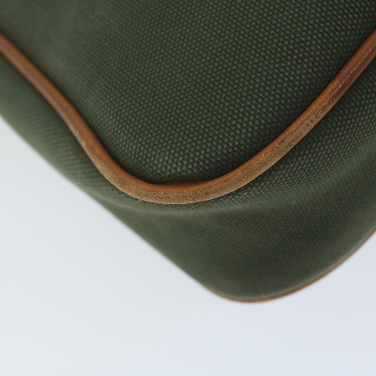 BurberrySs Shoulder Bag Canvas Khaki Auth ti1465