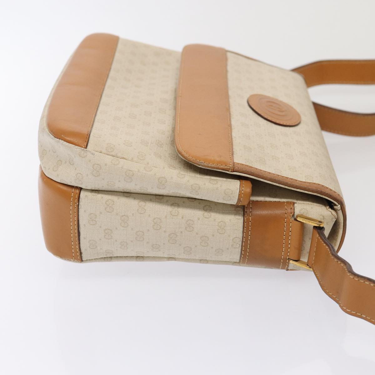 GUCCI GG Supreme Shoulder Bag PVC Leather Beige gold 001 106 0185 Auth ti1955