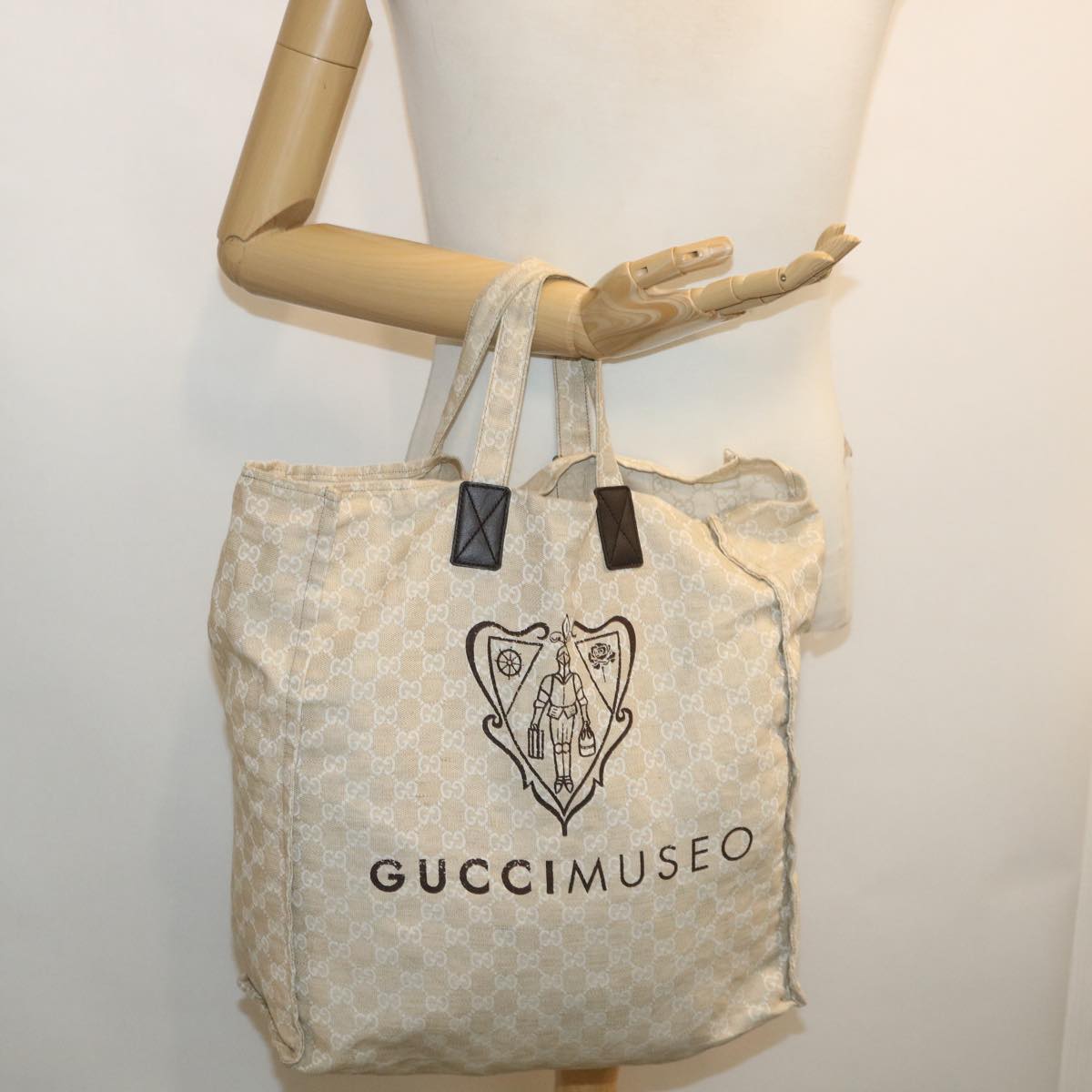 GUCCI GG Canvas Tote Bag Beige 283411  tp616