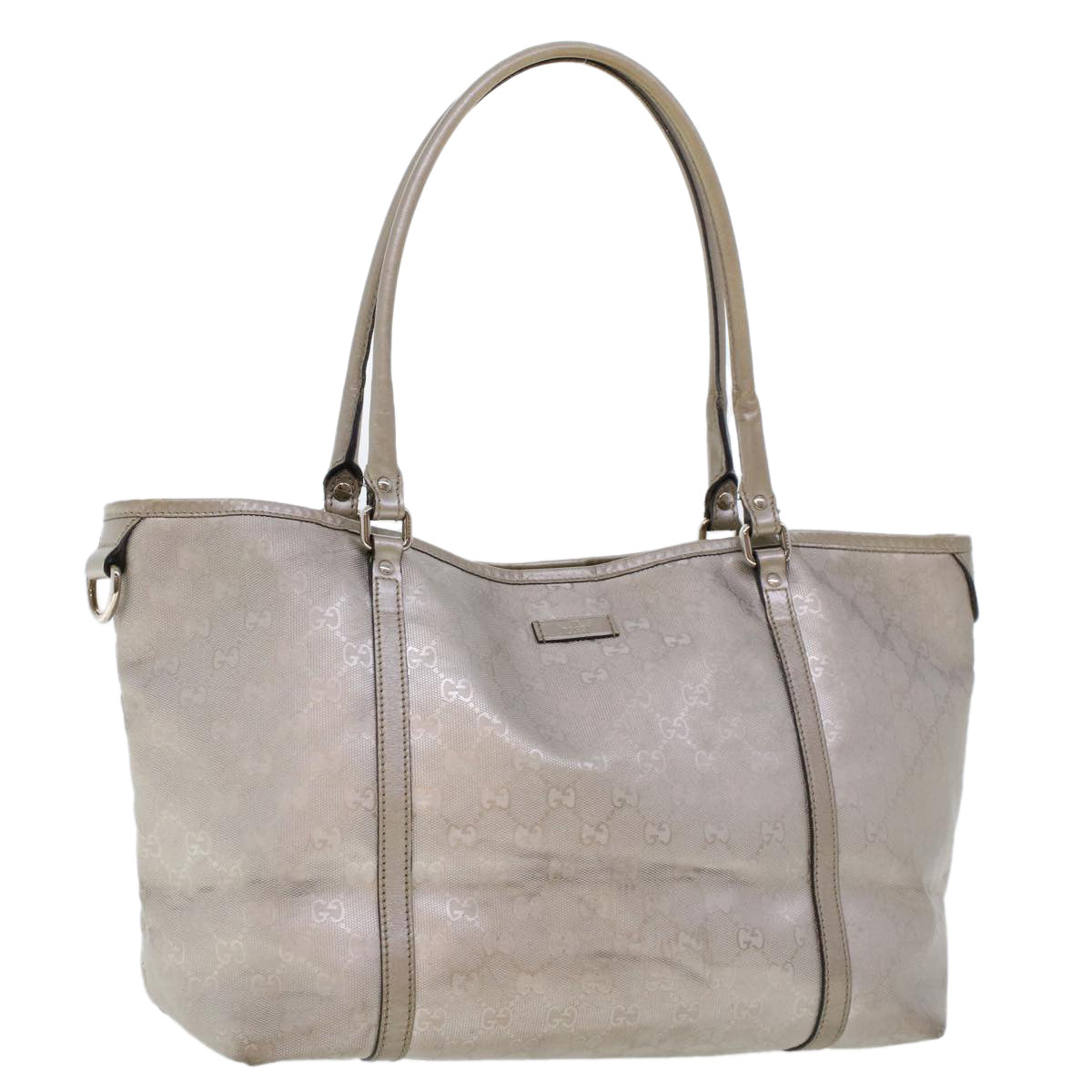 GUCCI GG Canvas Shoulder Bag Silver 197953  uy130
