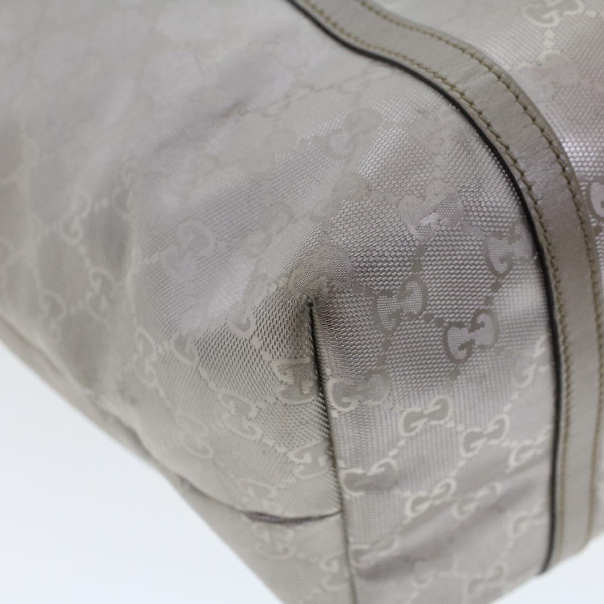 GUCCI GG Canvas Shoulder Bag Silver 197953  uy130
