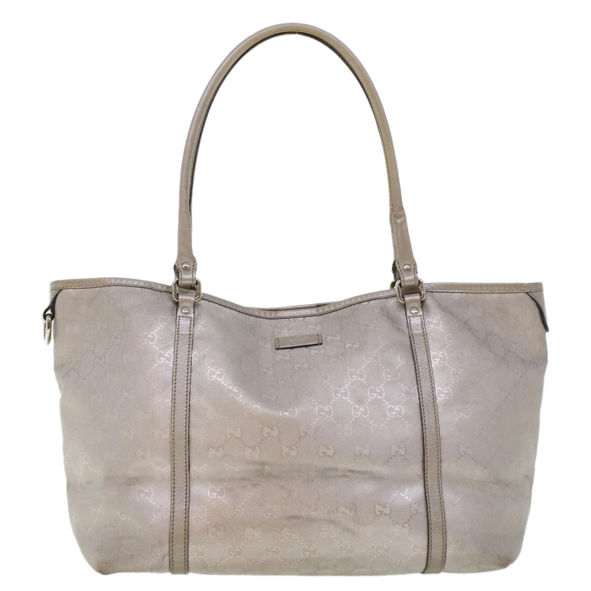 GUCCI GG Canvas Shoulder Bag Silver 197953  uy130