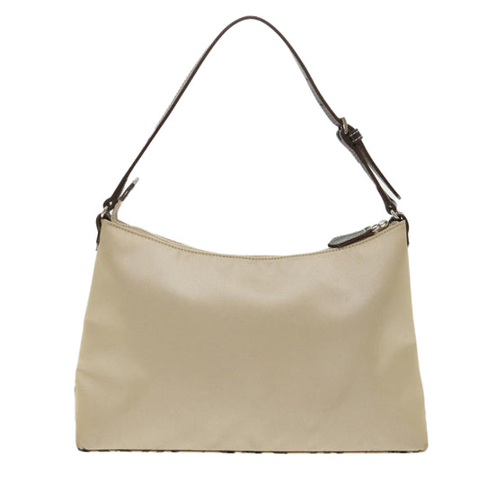 Burberry Nova Check Blue Label Shoulder Bag Nylon Beige Brown Auth yb292