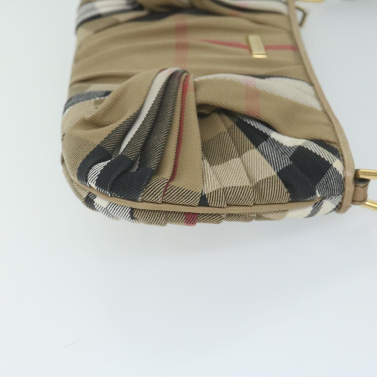 Burberry Nova Check Shoulder Bag Canvas Beige Auth yk10037