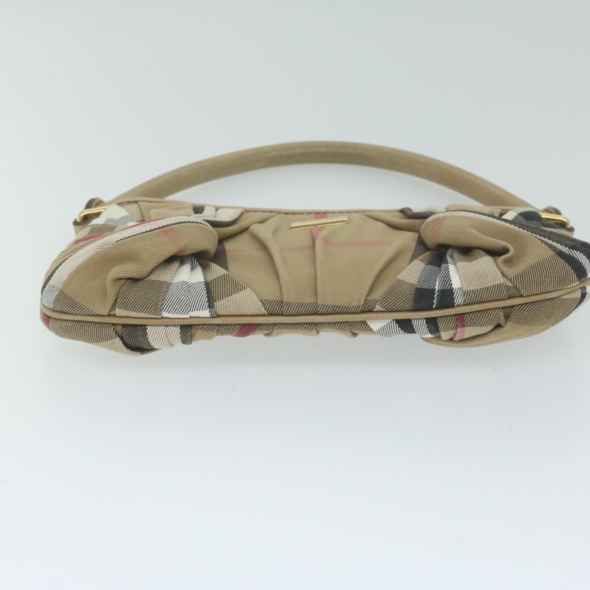 Burberry Nova Check Shoulder Bag Canvas Beige Auth yk10037