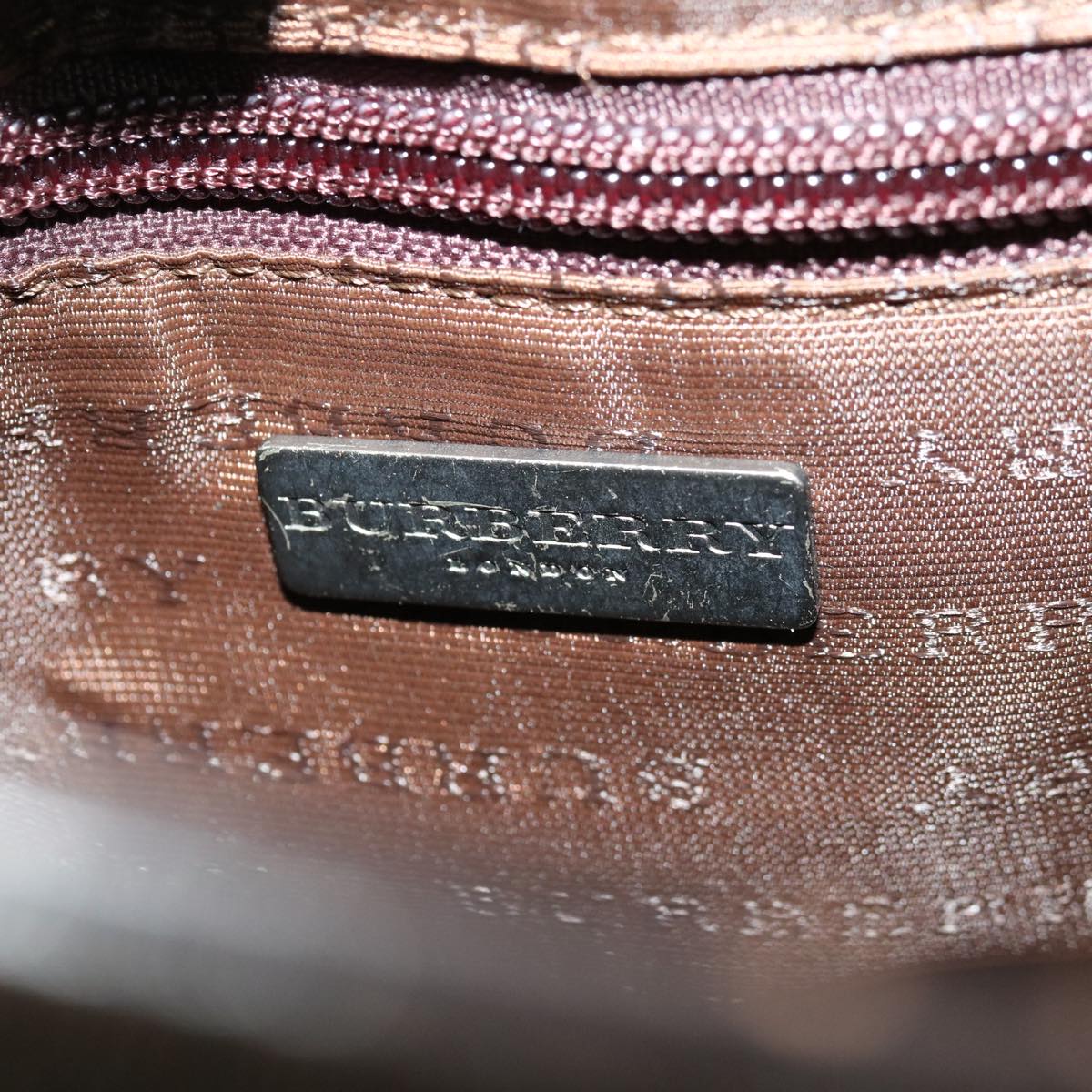 Burberry Nova Check Shoulder Bag PVC Beige Brown Auth yk10295