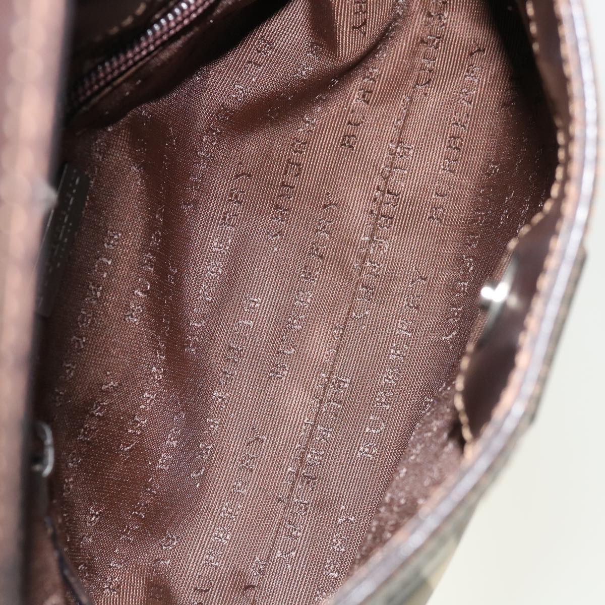 Burberry Nova Check Shoulder Bag PVC Beige Brown Auth yk10295