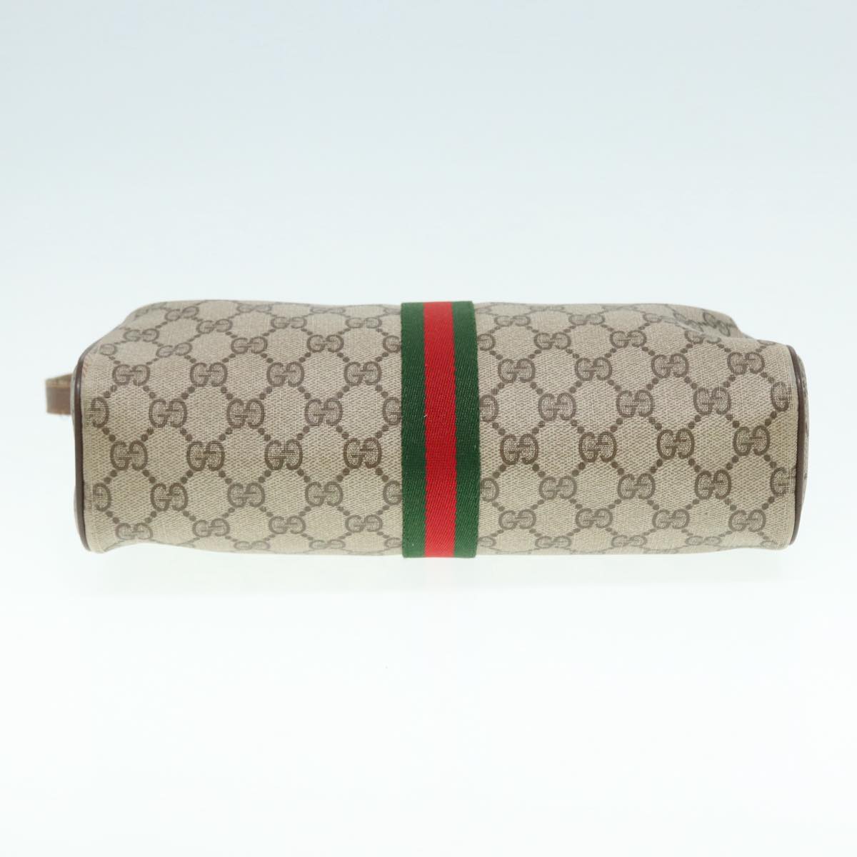 GUCCI GG Supreme Web Sherry Line Shoulder Bag PVC Beige 89 02 017 Auth yk14402