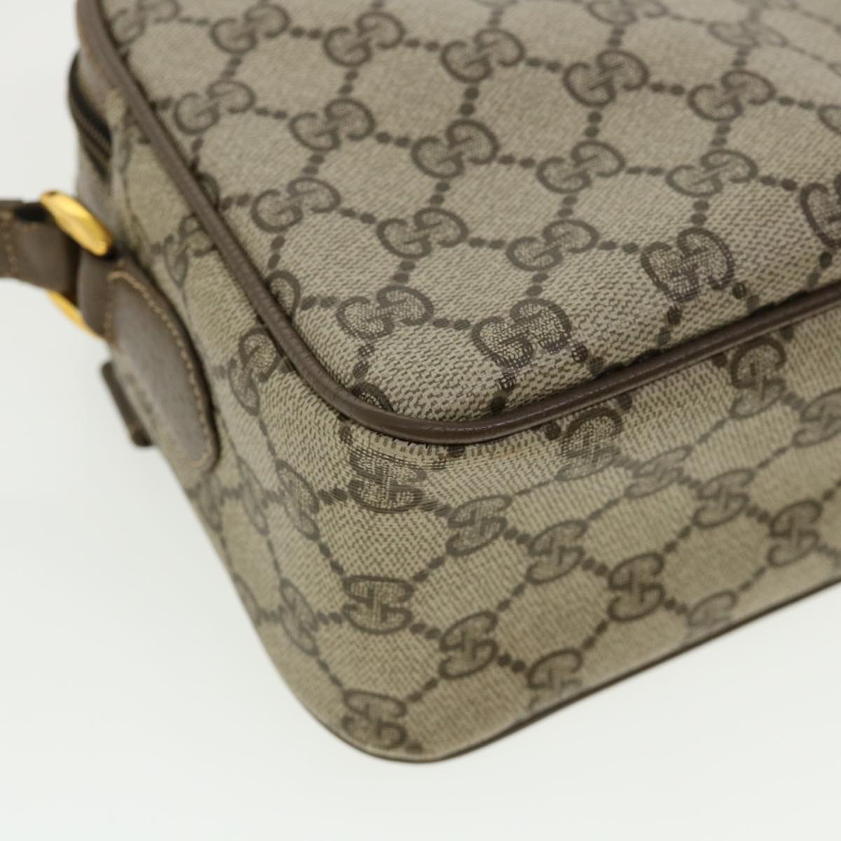 GUCCI GG Canvas Web Sherry Line Shoulder Bag Beige Red Green  yk5378