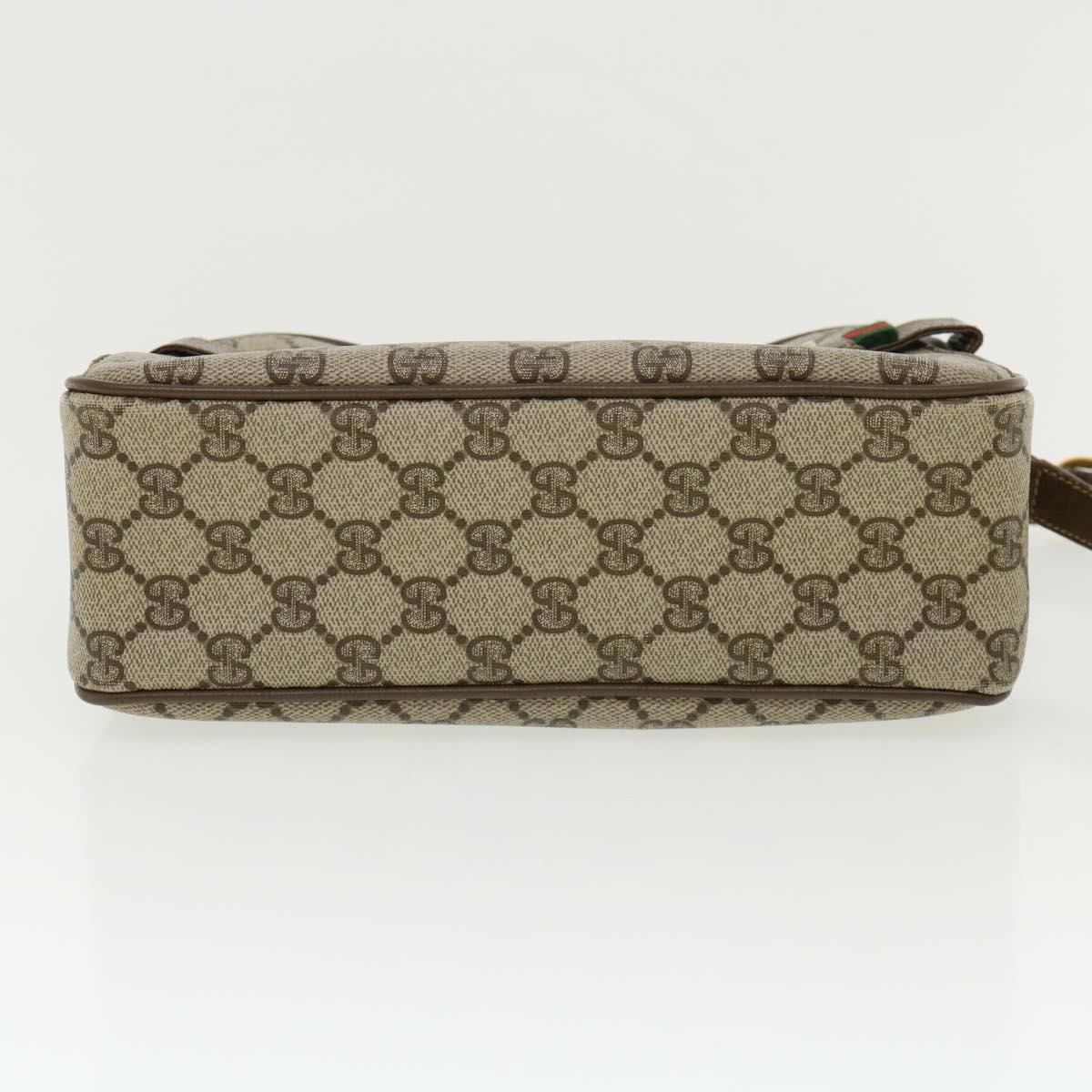 GUCCI GG Canvas Web Sherry Line Shoulder Bag Beige Red Green  yk5378