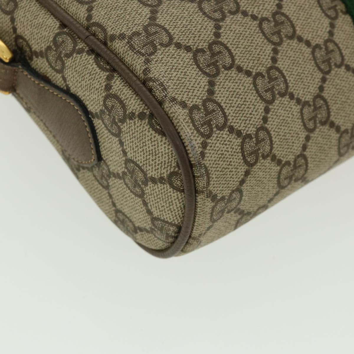 GUCCI GG Canvas Web Sherry Line Shoulder Bag Beige Green 98.02.004  yk5881B