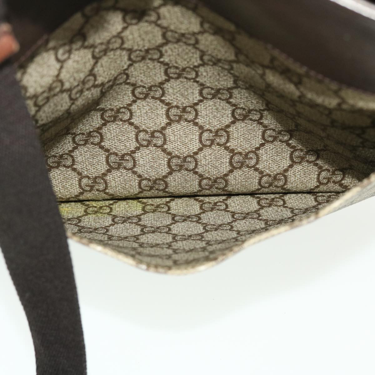GUCCI GG Canvas Shoulder Bag PVC Leather Beige 27639  yk7163
