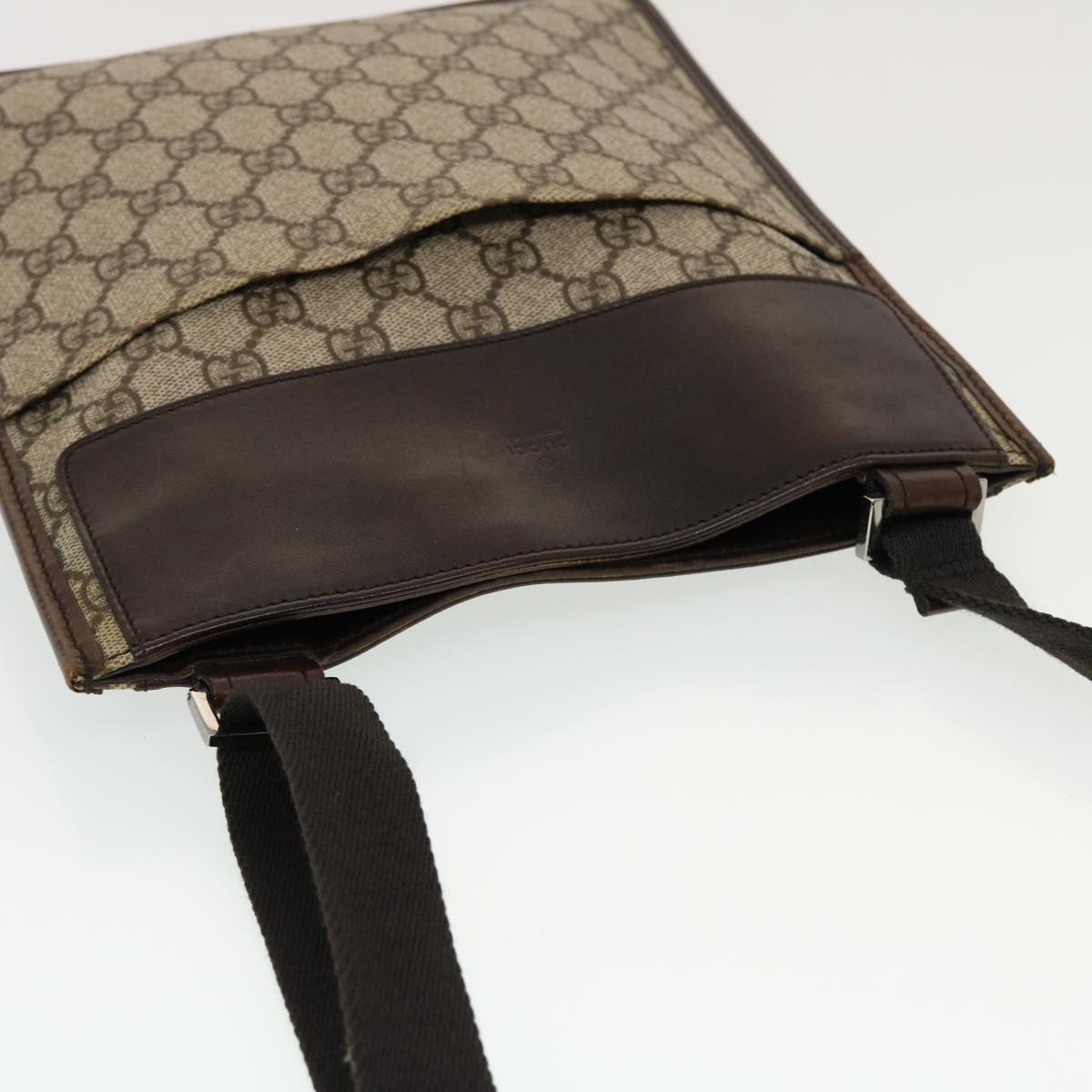 GUCCI GG Canvas Shoulder Bag PVC Leather Beige 27639  yk7163