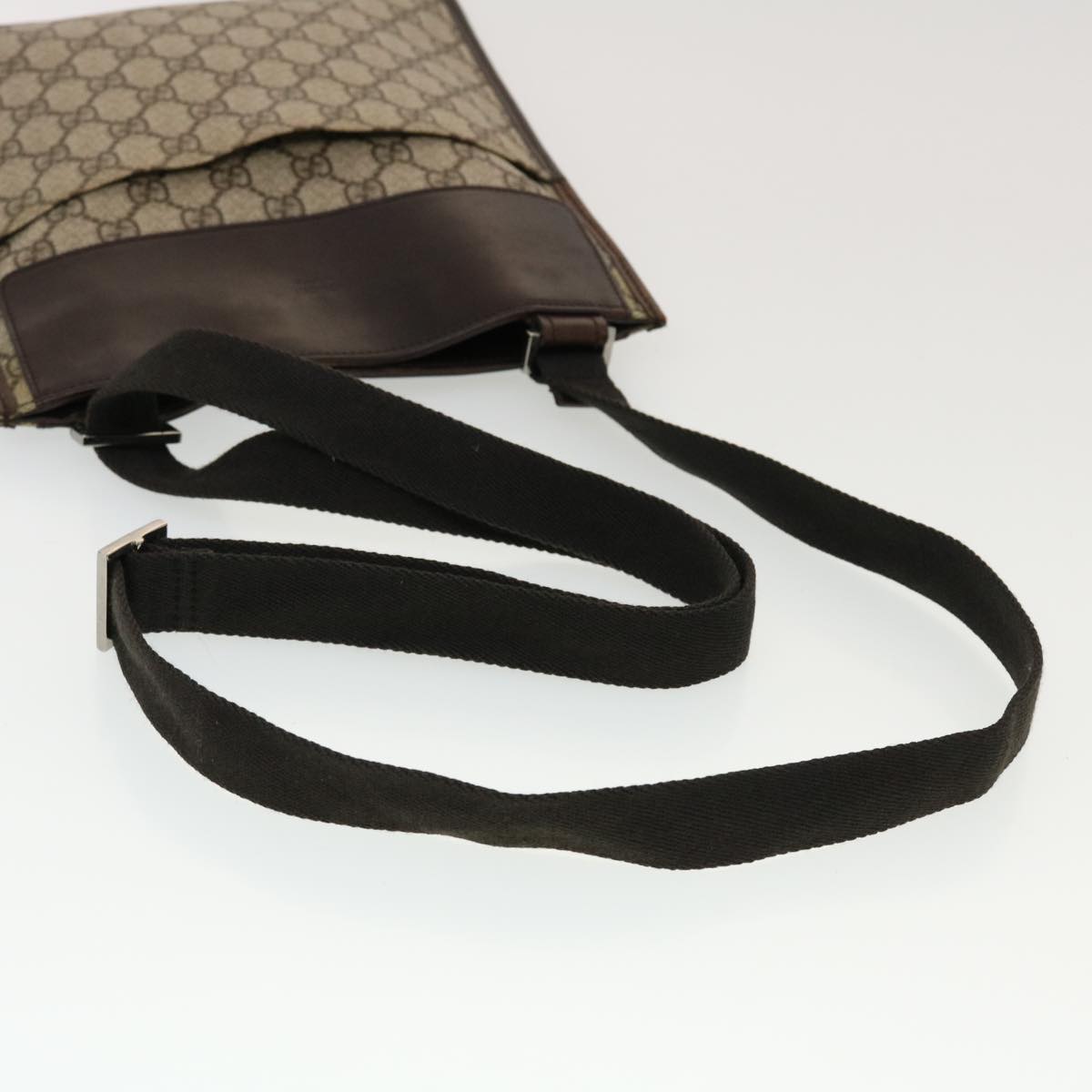 GUCCI GG Canvas Shoulder Bag PVC Leather Beige 27639  yk7163