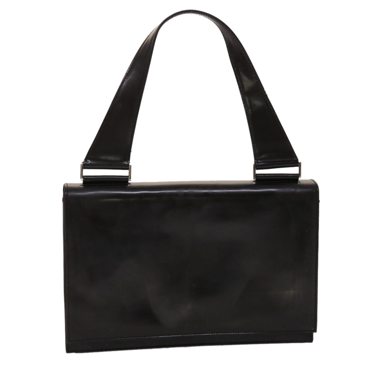 GUCCI Shoulder Bag Patent leather Brown  yk7420