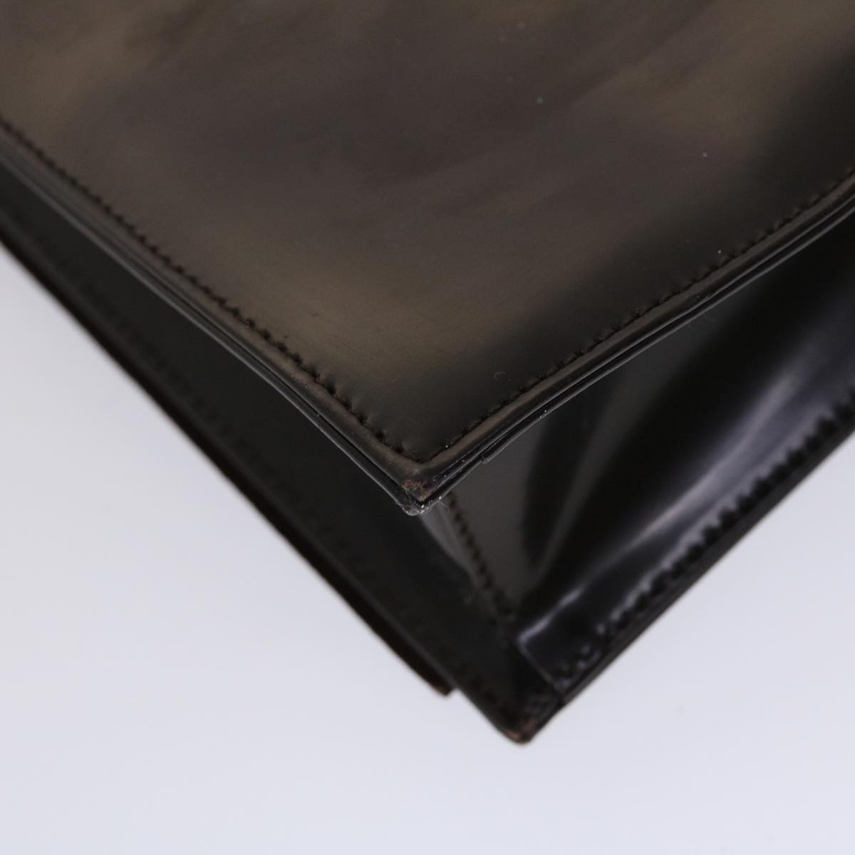 GUCCI Shoulder Bag Patent leather Brown  yk7420