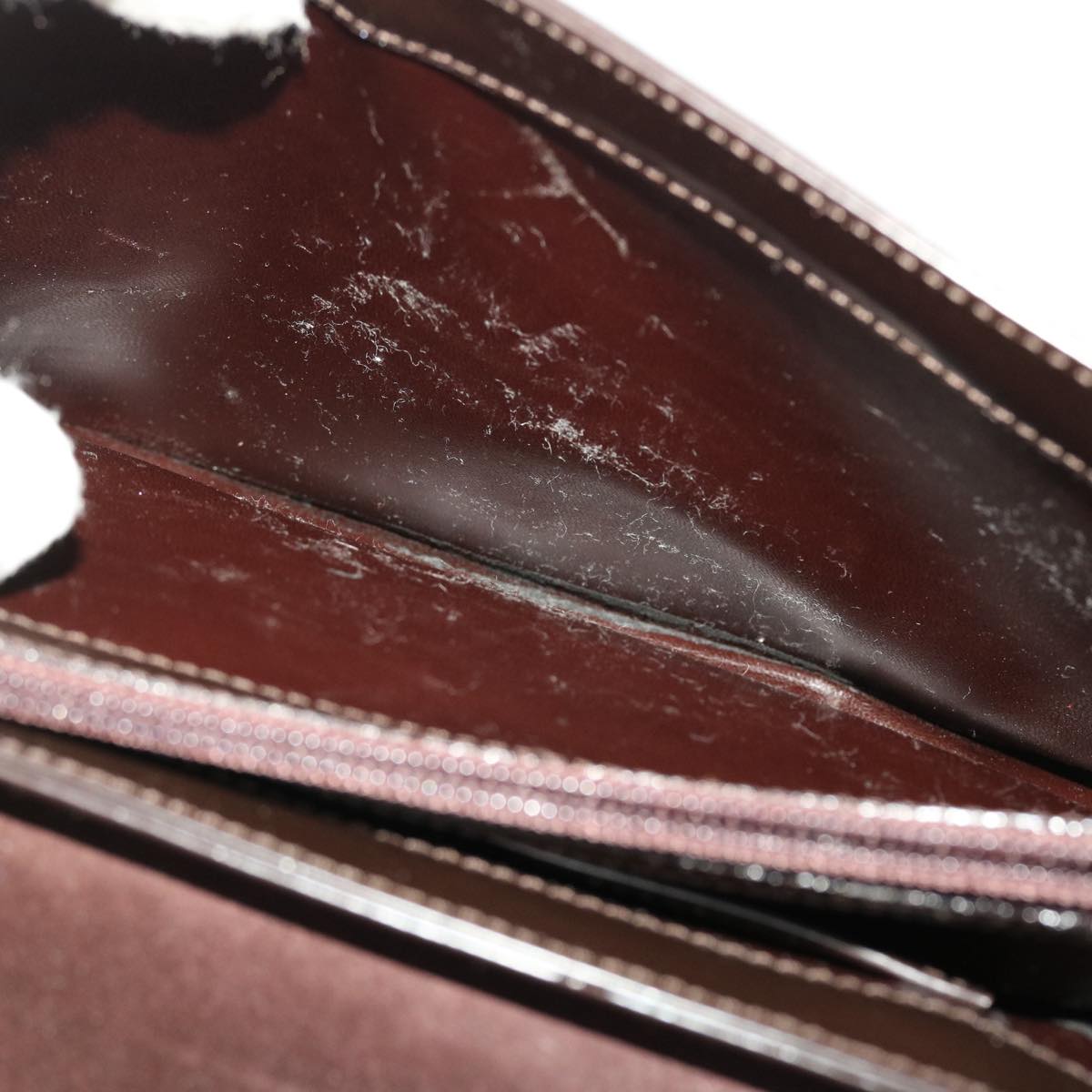 GUCCI Shoulder Bag Patent leather Brown  yk7420