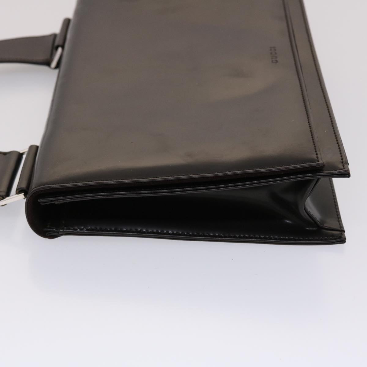 GUCCI Shoulder Bag Patent leather Brown  yk7420