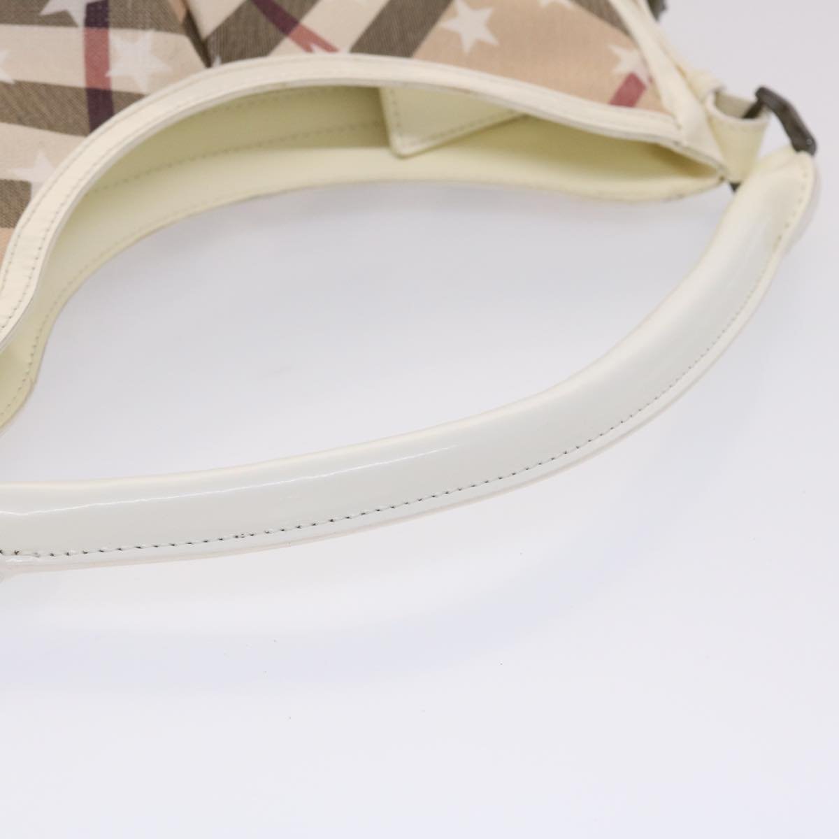 Burberry Nova Check Shoulder Bag PVC Leather Beige Auth yk7693B