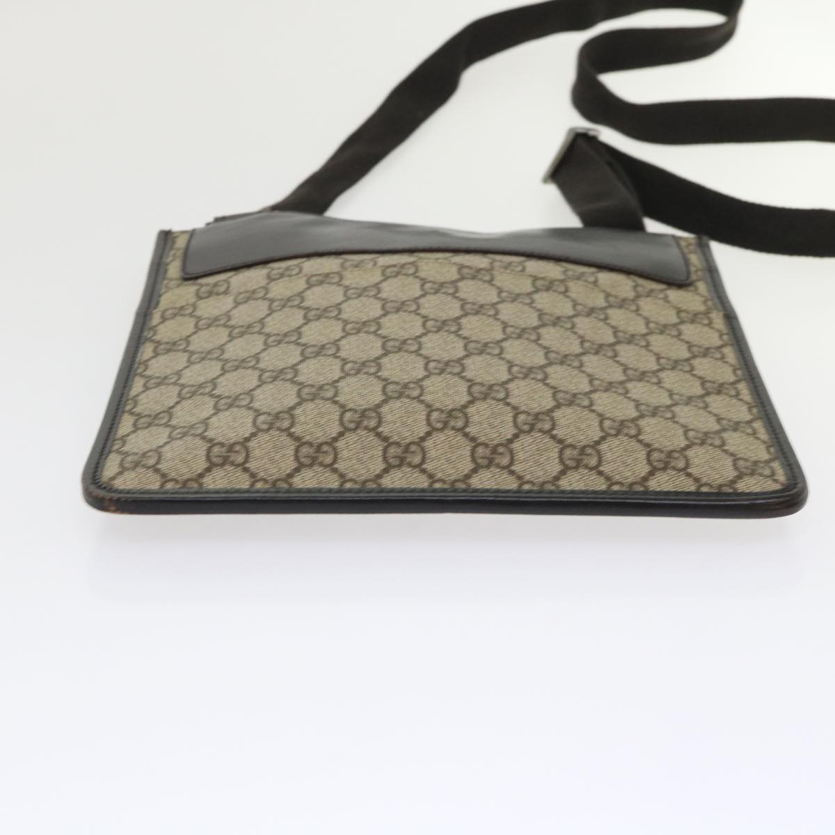 GUCCI GG Canvas Shoulder Bag PVC Leather Beige 27639  yk7766