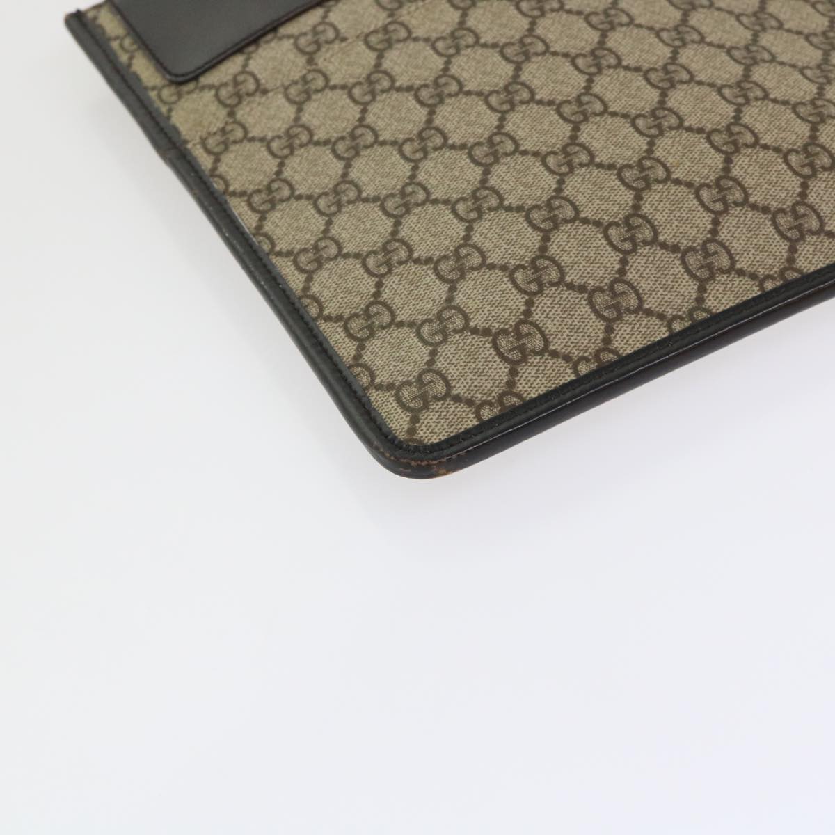 GUCCI GG Canvas Shoulder Bag PVC Leather Beige 27639  yk7766