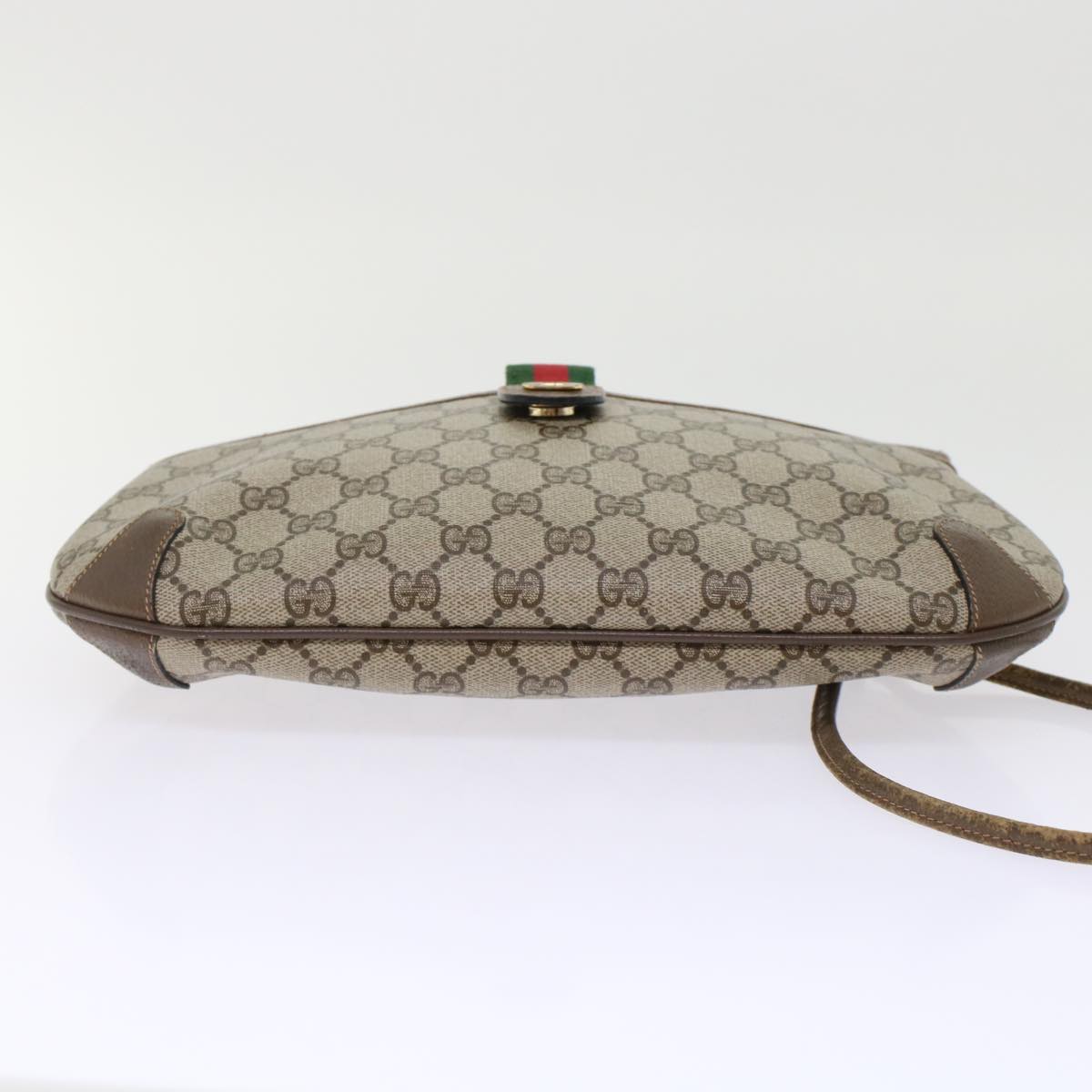 GUCCI GG Canvas Web Sherry Line Shoulder Bag Beige Red 904.02.026  yk7967