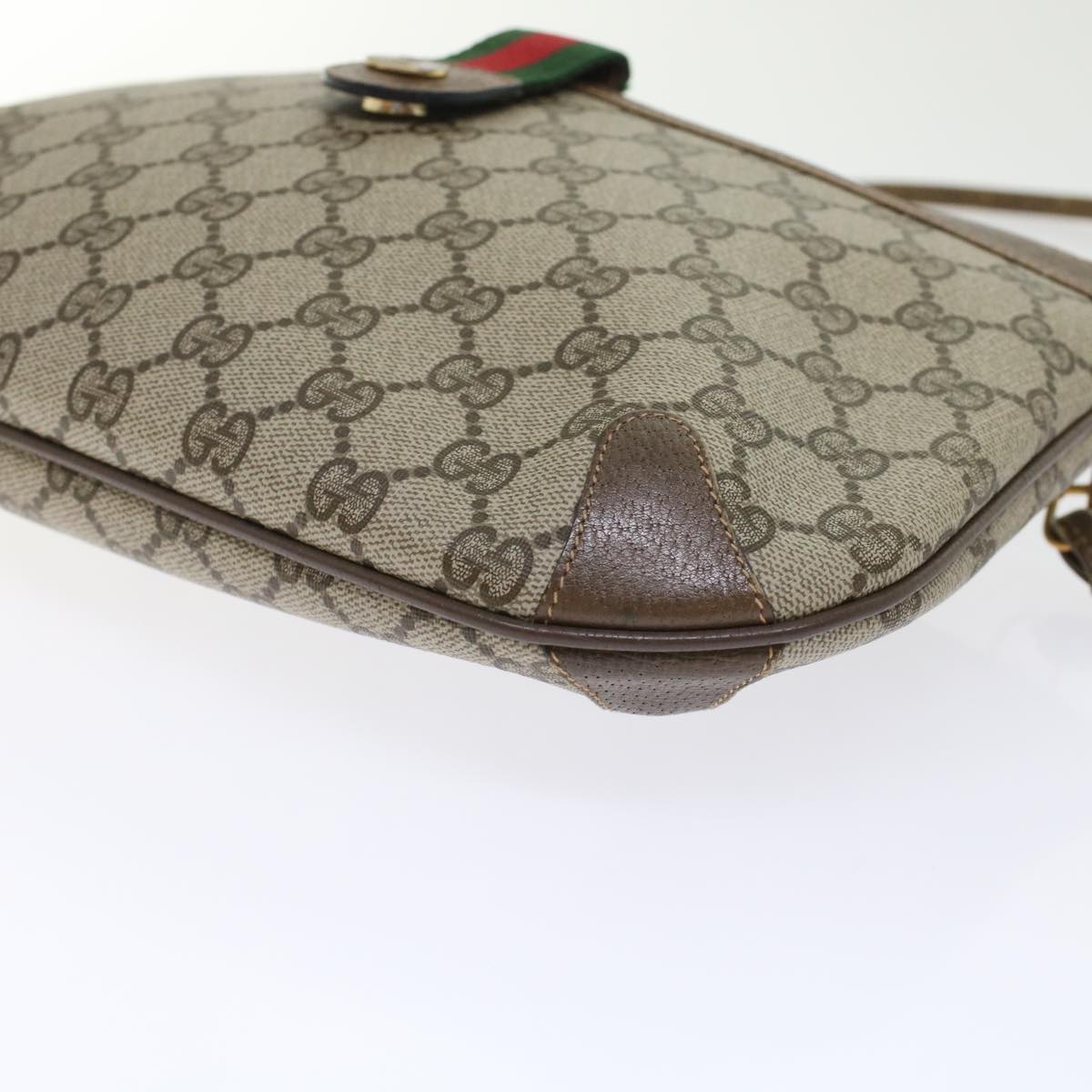 GUCCI GG Canvas Web Sherry Line Shoulder Bag Beige Red 904.02.026  yk7967