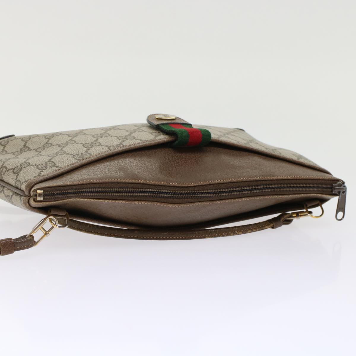 GUCCI GG Canvas Web Sherry Line Shoulder Bag Beige Red 904.02.026  yk7967
