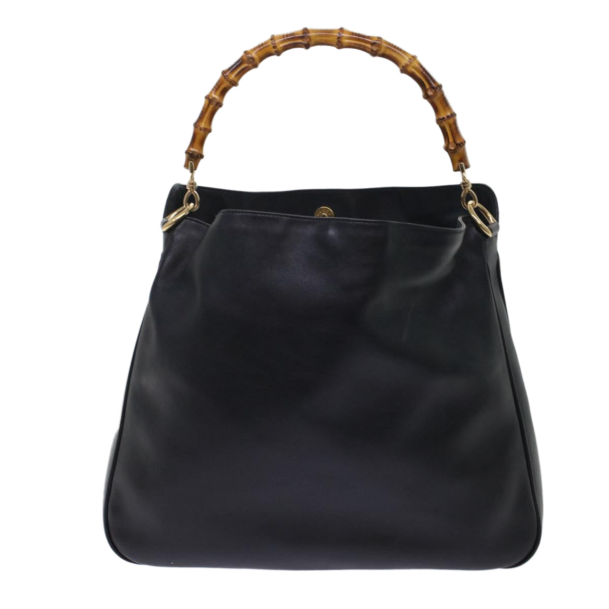 GUCCI Bamboo Shoulder Bag Leather 2way Black 001.2058.1577.0  yk8007B