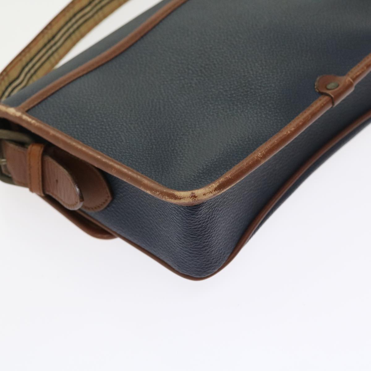 BurberrySs Shoulder Bag Leather Navy Auth yk9080