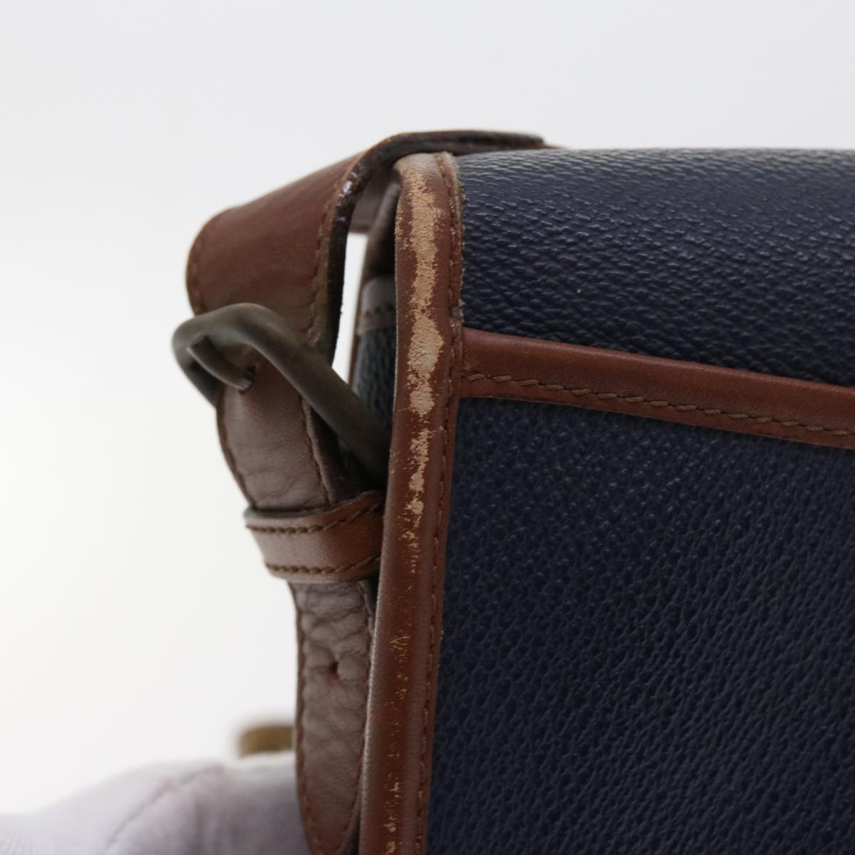 BurberrySs Shoulder Bag Leather Navy Auth yk9080