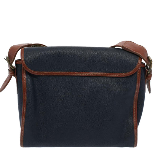 BurberrySs Shoulder Bag Leather Navy Auth yk9319